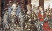 unknow artist, Queen Elizabeth i leads in Peace and Plenty from a Garden